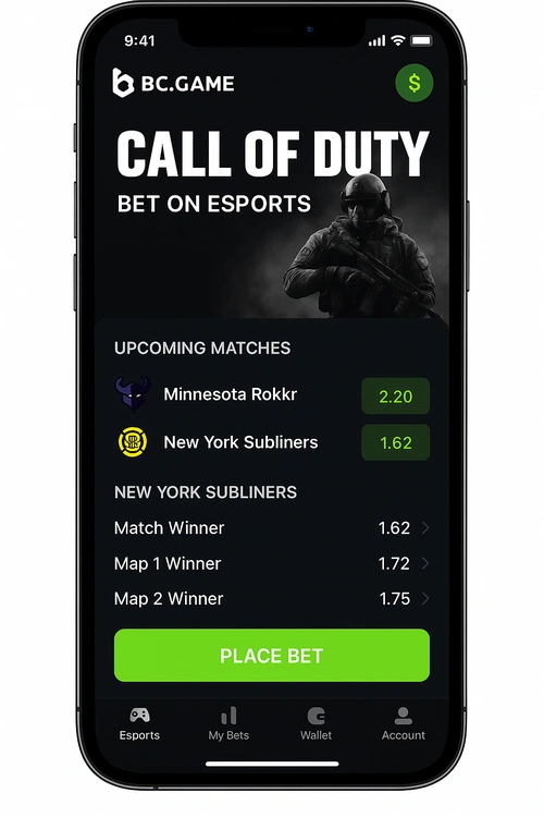 App Mobile BC Game per Scommesse Call of Duty