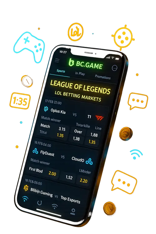 App Mobile BC Game per Scommesse LoL